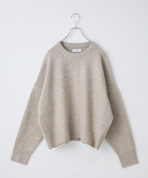 コクーン ミックスカラー オーバーサイズ クルーネック ニット MONO