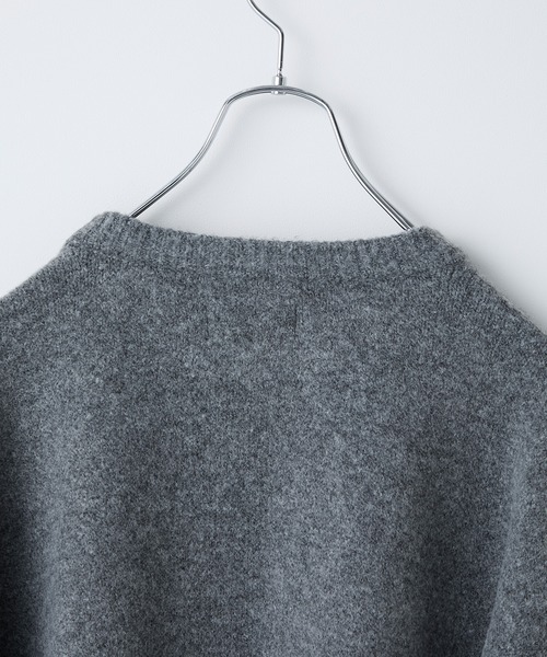 コクーン ミックスカラー オーバーサイズ クルーネック ニット MONO