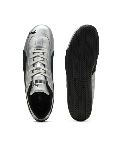 PUMA（プーマ）の「PUMA プーマ ユニセックス SPEEDCAT METALLIC / スピードキャット メタリック スニーカー（スニーカー・メンズ・シルバー×ブラック/ブラック×ホワイト・25.5cm/26.5cm/27.0cm/26.0cm/27.5cm/22.0cm/23.5cm/25.0cm/22.5cm/23.0cm/28.5cm/28.0cm/29.0cm/24.5cm/24.0cm）」の7枚目の写真