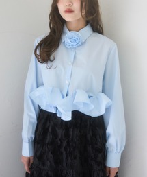 mellowneon | ローズチョーカーフリルシャツブラウス(シャツ/ブラウス)