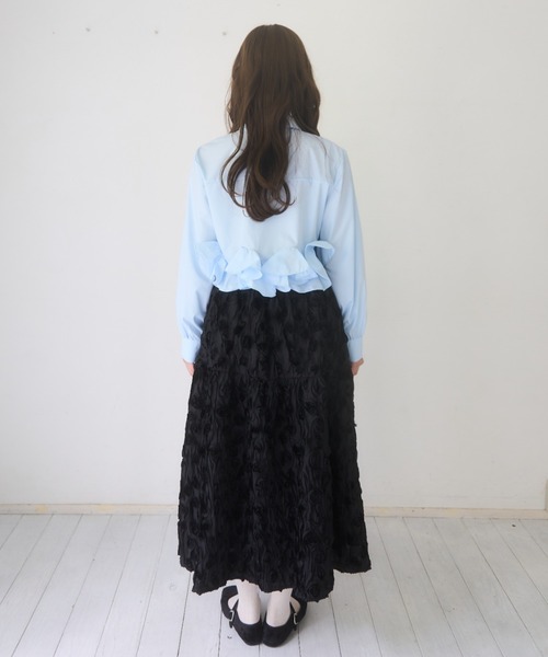 mellowneon（メロウネオン）の「ローズチョーカーフリルシャツブラウス（シャツ/ブラウス・レディース・ホワイト/ブルー・FREE）」の10枚目の写真