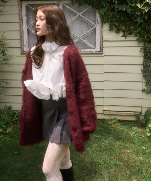 mellowneon（メロウネオン）の「ローズチョーカーフリルシャツブラウス（シャツ/ブラウス・レディース・ホワイト/ブルー・FREE）」の21枚目の写真