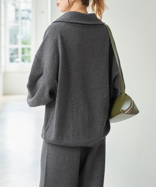 セール】ミラノリブハーフジッププルオーバー（ニット/セーター