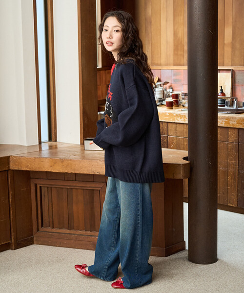 セール】限定展開 DOG ジャガード ニット プルオーバー（ニット