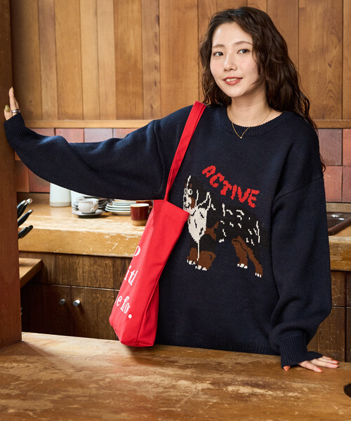 セール】限定展開 DOG ジャガード ニット プルオーバー（ニット