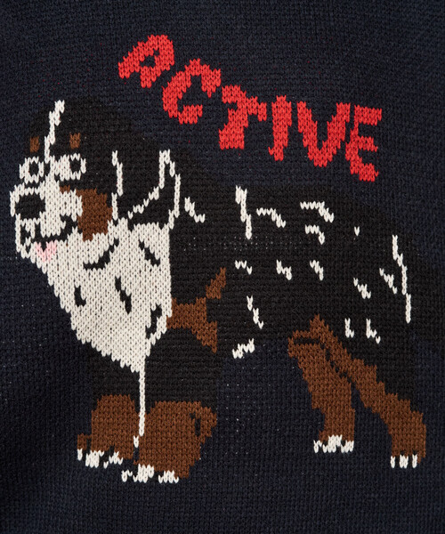 セール】限定展開 DOG ジャガード ニット プルオーバー（ニット