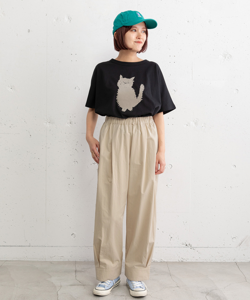 POU DOU DOU(プードゥドゥ)の「裾タックコクーンパンツ(その他パンツ・レディース・ダークグリーン/ネイビー/キナリ・M)」の19枚目の写真