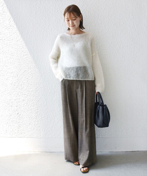 セール】〈手洗い可能〉シャンブレー ポケット デザイン ワイド パンツ