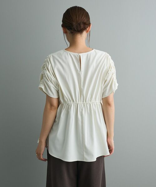 CRAFT STANDARD BOUTIQUE（クラフトスタンダードブティック）の「ショルダードロストチュニック（チュニック・レディース・ブラック/アイボリー/ブラウン・FREE）」の16枚目の写真