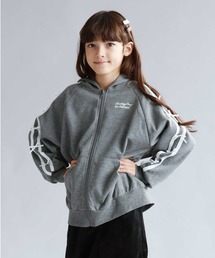 ダイエットスーツ(パーカーはリバーシブル)黒✖️ピンクLサイズ パーカー レディース 肩出し 肩見せ ビッグシルエット