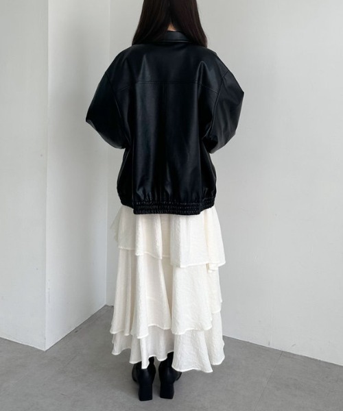 archives（アルシーヴ）の「フェイクレザーミドルブルゾン（ブルゾン・レディース・ブラウン/ブラック・MEDIUM）」の17枚目の写真