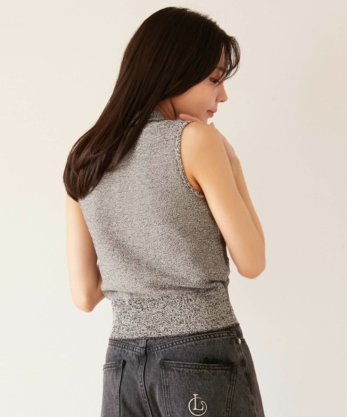 Luan（ルアン）の「【Luan】POLO KNIT VEST/ポロニットベスト（ベスト・レディース・チャコールグレー/ベージュ・FREE）」の12枚目の写真