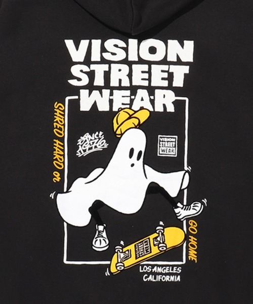 VISION STREET WEAR（ヴィジョンストリートウェア）の「VISION STREET WEAR　ゴーストZIPパーカー【ユニセックス】（パーカー・メンズ・ブラック/グレー・M/L/XL）」の8枚目の写真