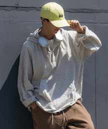 HINSON（ヒンソン）の「HINSON/ヒンソン ネルチェック アノラック フーディーシャツ（シャツ/ブラウス・メンズ）」