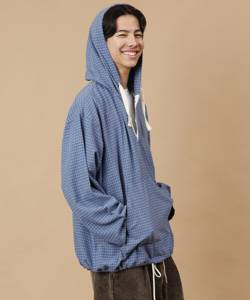 MALBON ギンガムチェックアノラックフーデ イー アディダス 【ゴルフ】MALBON ギンガムチェックアノラックフーディー