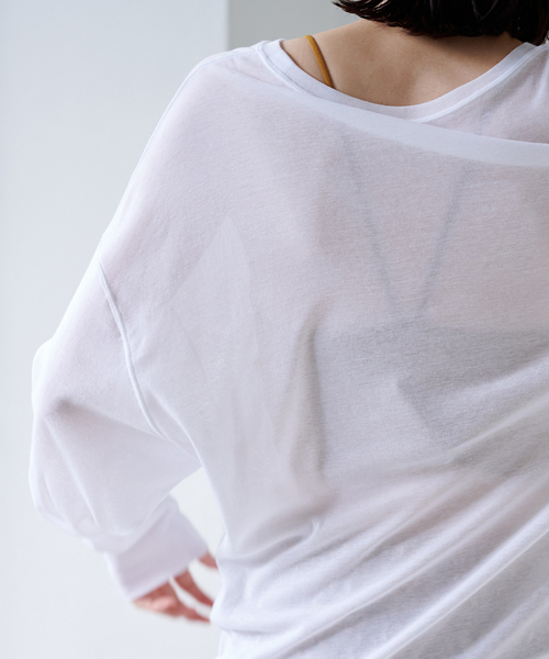 EMILY WEEK(エミリーウィーク)の「コットンシアールーズプルオーバー(Tシャツ/カットソー・レディース・ホワイト/ブラウン/ピンク・FREE)」の16枚目の写真