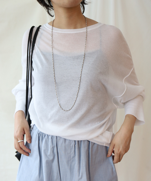 EMILY WEEK(エミリーウィーク)の「コットンシアールーズプルオーバー(Tシャツ/カットソー・レディース・ホワイト/ブラウン/ピンク・FREE)」の14枚目の写真