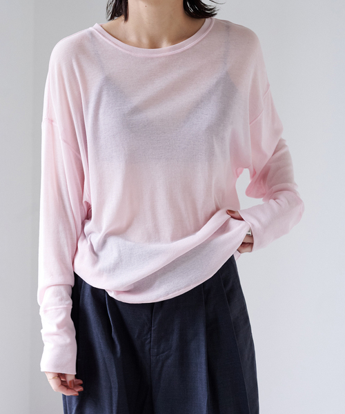 EMILY WEEK(エミリーウィーク)の「コットンシアールーズプルオーバー(Tシャツ/カットソー・レディース・ホワイト/ブラウン/ピンク・FREE)」の5枚目の写真