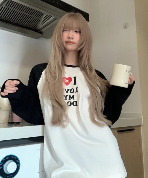ViViDAY(ビビデー)の「配色ラグランルーズロンT(Tシャツ/カットソー・レディース・ホワイト・M)」の2枚目の写真