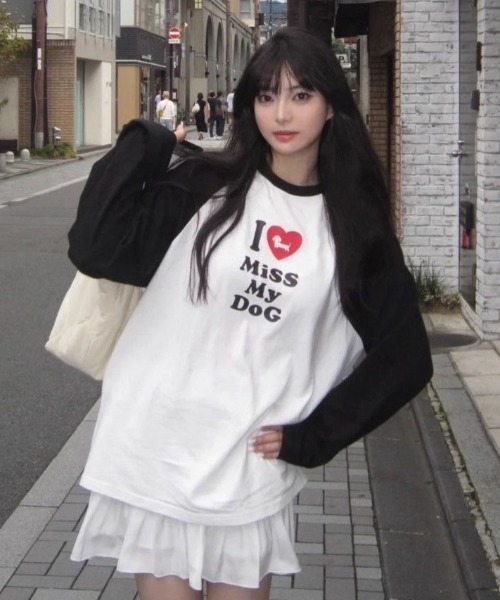 ViViDAY(ビビデー)の「配色ラグランルーズロンT(Tシャツ/カットソー・レディース・ホワイト・M)」の9枚目の写真