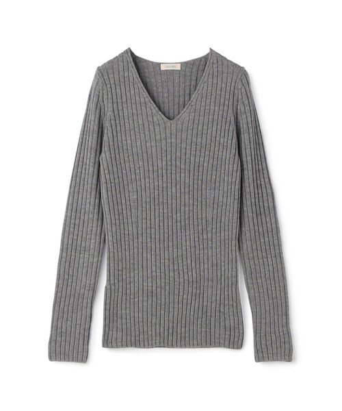 ウールリブ Vネックプルオーバー（ニット/セーター）｜DES PRES（デ