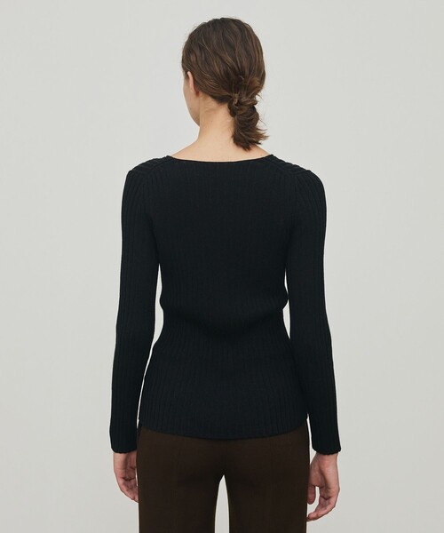 ウールリブ Vネックプルオーバー（ニット/セーター）｜DES PRES（デ