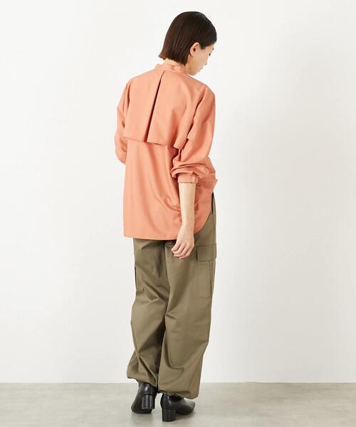 MELROSE claire(メルローズ クレール)の「【エステルモダールブロードケープシャツブラウス】(シャツ/ブラウス・レディース・テラコッタ/ネイビー/ライトベージュ・FREE)」の5枚目の写真