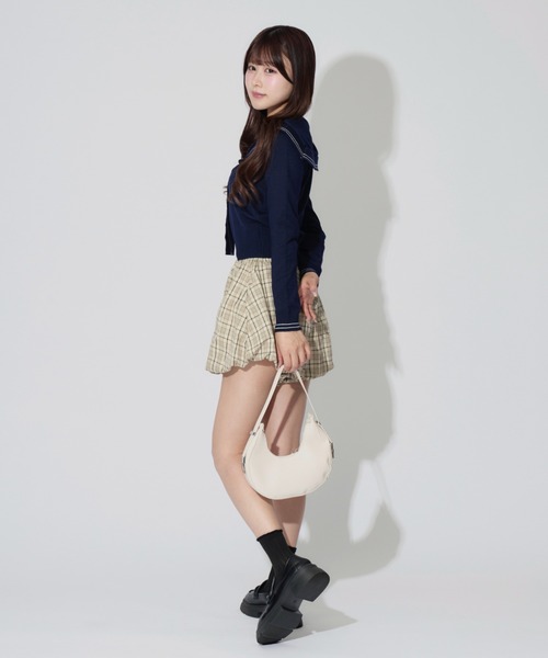 ALLuRing ChaRm(アリュリングチャーム)の「Sailor Collar Line Knit / セーラーカラーラインニット(ニット/セーター・レディース・ホワイト/グレー/ネイビー・FREE)」の9枚目の写真