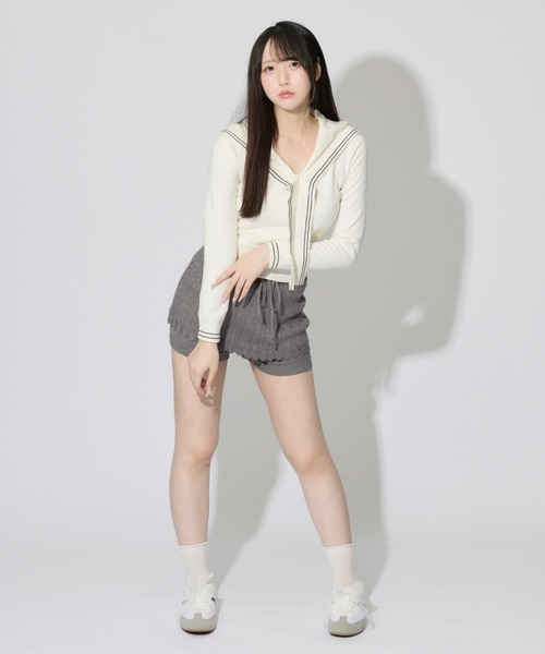ALLuRing ChaRm(アリュリングチャーム)の「Sailor Collar Line Knit / セーラーカラーラインニット(ニット/セーター・レディース・ホワイト/グレー/ネイビー・FREE)」の22枚目の写真