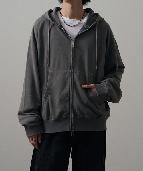 Lui's ONE>スノーウォッシュスウェットダブルZIPパーカー