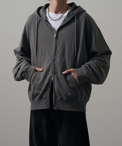 Lui's ONE>スノーウォッシュスウェットダブルZIPパーカー
