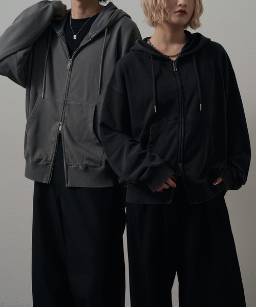 Lui's ONE>スノーウォッシュスウェットダブルZIPパーカー