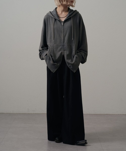 Lui's（ルイス）の「<Lui's ONE>スノーウォッシュスウェットダブルZIPパーカー（パーカー・レディース・ブラック/チャコールグレー・S/M）」の20枚目の写真