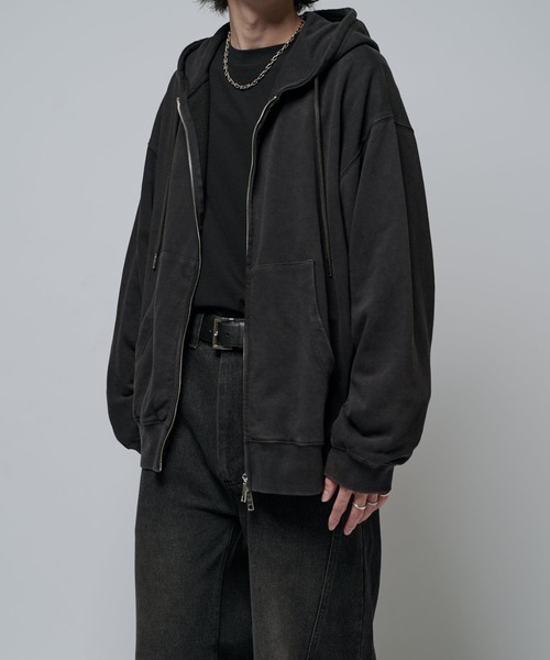 YUKI SOUNDS OF TWENTY スウェット Lui's ONE>スノーウォッシュスウェットダブルZIPパーカー