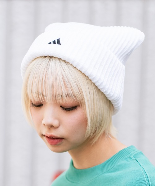 adidas(アディダス)の「【ADIDAS/アディダス】ネコミミニットキャップ(ニットキャップ/ビーニー・メンズ・ブラック/ホワイト・FREE)」の2枚目の写真