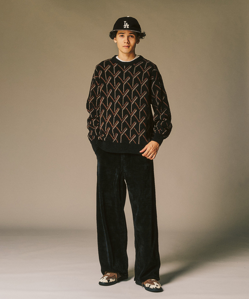 417 EDIFICE（フォーワンセブンエディフィス）の「メランジコーデュロイ カーブレッグパンツ（その他パンツ・メンズ・ブラック/ブラウン/ホワイト/ブルー・LARGE/MEDIUM）」の12枚目の写真