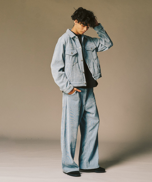 417 EDIFICE（フォーワンセブンエディフィス）の「メランジコーデュロイ カーブレッグパンツ（その他パンツ・メンズ・ブラック/ブラウン/ホワイト/ブルー・LARGE/MEDIUM）」の9枚目の写真