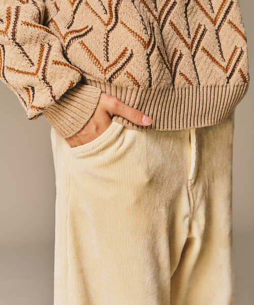 417 EDIFICE（フォーワンセブンエディフィス）の「メランジコーデュロイ カーブレッグパンツ（その他パンツ・メンズ・ブラック/ブラウン/ホワイト/ブルー・LARGE/MEDIUM）」の17枚目の写真