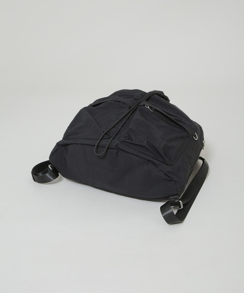 NANO universe（ナノユニバース）の「ドロストナップサック（バックパック/リュック・レディース・ブラック/ベージュ・F）」の8枚目の写真