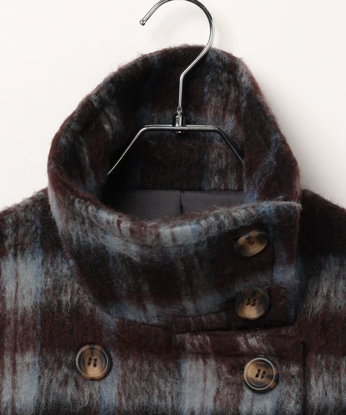 3.3 Field Trip （3.3フィールドトリップ）の「3.3 Field Trip／チェックミドルコート（チェスターコート・レディース・ブルー/オレンジ・FREE）」の15枚目の写真