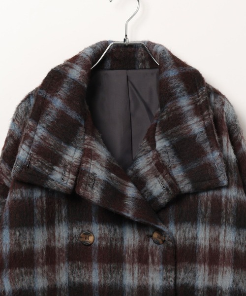 3.3 Field Trip （3.3フィールドトリップ）の「3.3 Field Trip／チェックミドルコート（チェスターコート・レディース・ブルー/オレンジ・FREE）」の14枚目の写真