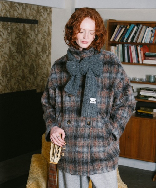 3.3 Field Trip （3.3フィールドトリップ）の「3.3 Field Trip／チェックミドルコート（チェスターコート・レディース・ブルー/オレンジ・FREE）」の20枚目の写真