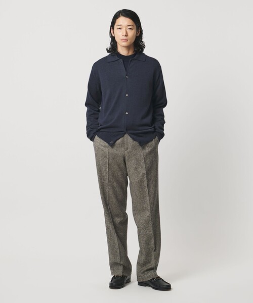 UNITED ARROWS(ユナイテッドアローズ)の「YAMAGATA ミドルゲージ ポロカーディガン(カーディガン/ボレロ・メンズ・ワイン/ネイビー・S/XL/M/L)」の16枚目の写真