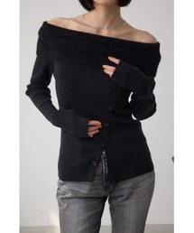 オフショルダー」に該当するトップス（ブラック/黒色系）ファッション