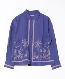 シャツ/ブラウス（パープル/紫色系・コットン）ファッション通販