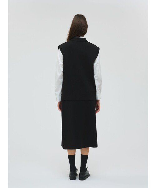 mizuiroind(ミズイロインド)の「mizuiro ind 襟付きワイドベスト(ベスト・レディース・グレー/ブラック・FREE)」の13枚目の写真