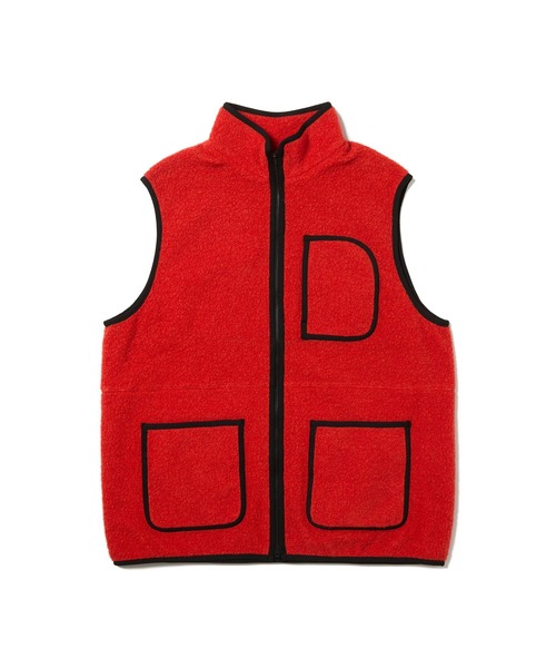 Snow Peak（スノーピーク）の「Snow Peak / Recycled Wool Boa Vest リサイクルウールボアベスト（ベスト・レディース・ダークブラウン/オレンジ・1/S/M/L/XL）」の13枚目の写真