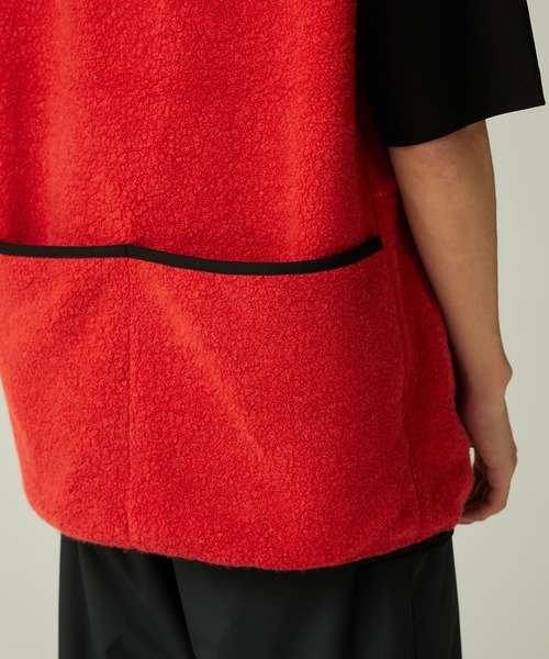 Snow Peak（スノーピーク）の「Snow Peak / Recycled Wool Boa Vest リサイクルウールボアベスト（ベスト・レディース・ダークブラウン/オレンジ・1/S/M/L/XL）」の11枚目の写真