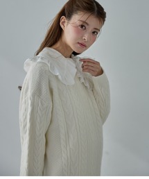 Nadana（ナダナ）の「ケーブルニットプルオーバー（ニット/セーター）」