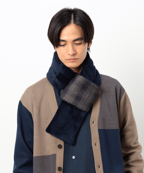 COMME CA ISM（コムサイズム）の「ツィード調ファブリック ショート マフラー（マフラー・メンズ・ダークブラウン系/ブラック系その他/グレー系その他・FREE）」の13枚目の写真